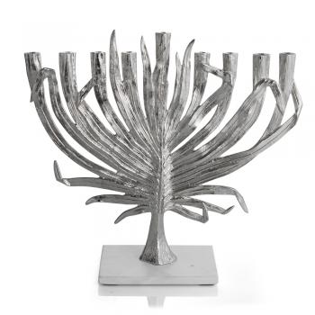 Palm Menorah - Nickelplate