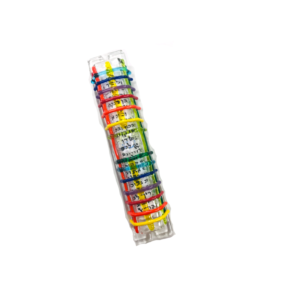 Multicolor Lines Mezuzah
